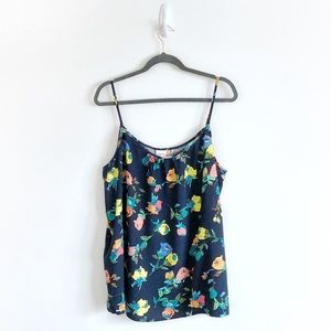 Merona Plus Size XXL Navy Flowered Cami